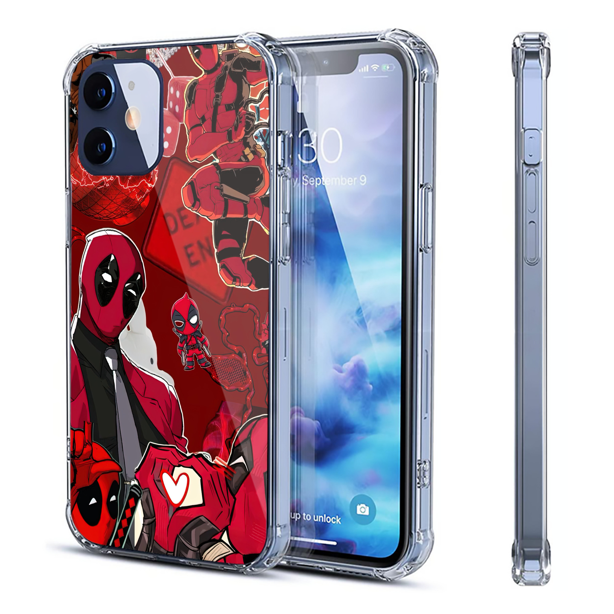 （画像用） Deadpool デッドプール 【iPhone 12シリーズ対応】透明スマホケース（クリアソフトケース）